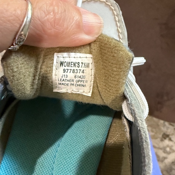 Sperry Top Sider Gray and White Leopard Print Loafers - Picture 6 of 6